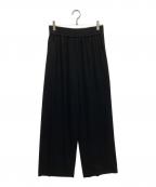 BEARDSLEYビアズリー）の古着「ウエストギャザーワイドパンツ」｜ブラック