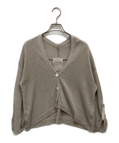 BEARDSLEY（ビアズリー）BEARDSLEY (ビアズリー) リネンショートカーディガン ベージュ サイズ:Fの古着・服飾アイテム