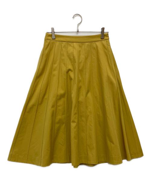 MARGARET HOWELL（マーガレットハウエル）MARGARET HOWELL (マーガレットハウエル) SOFT COMPACT COTTON SKIRT イエロー サイズ:SIZE 2の古着・服飾アイテム