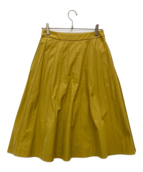 MARGARET HOWELL（マーガレットハウエル）MARGARET HOWELL (マーガレットハウエル) SOFT COMPACT COTTON SKIRT イエロー サイズ:SIZE 2の古着・服飾アイテム