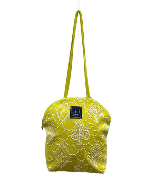 mina perhonen（ミナ ペルホネン）mina perhonen (ミナ ペルホネン) muffin bag イエローの古着・服飾アイテム
