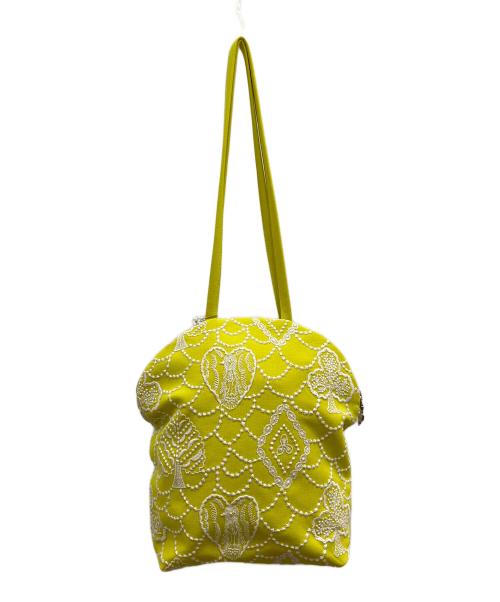 mina perhonen（ミナ ペルホネン）mina perhonen (ミナ ペルホネン) muffin bag イエローの古着・服飾アイテム