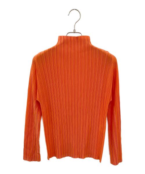 PLEATS PLEASE（プリーツプリーズ）PLEATS PLEASE (プリーツプリーズ) ボトルネックプリーツブラウス オレンジ サイズ:-の古着・服飾アイテム