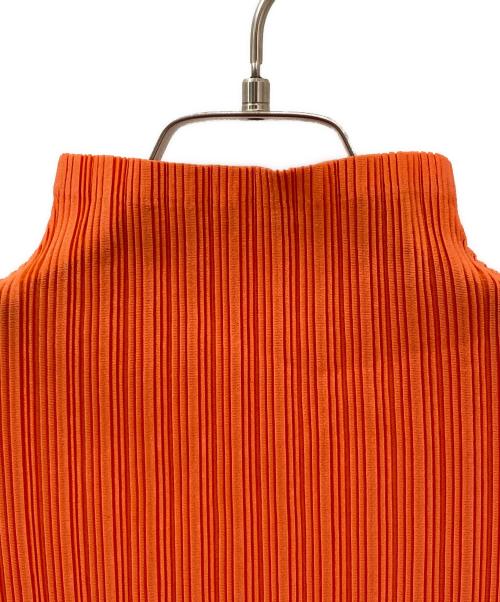 PLEATS PLEASE（プリーツプリーズ）PLEATS PLEASE (プリーツプリーズ) ボトルネックプリーツブラウス オレンジ サイズ:-の古着・服飾アイテム
