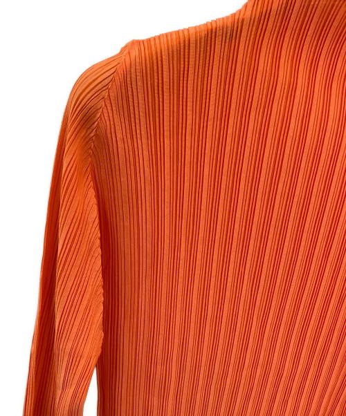 PLEATS PLEASE（プリーツプリーズ）PLEATS PLEASE (プリーツプリーズ) ボトルネックプリーツブラウス オレンジ サイズ:-の古着・服飾アイテム