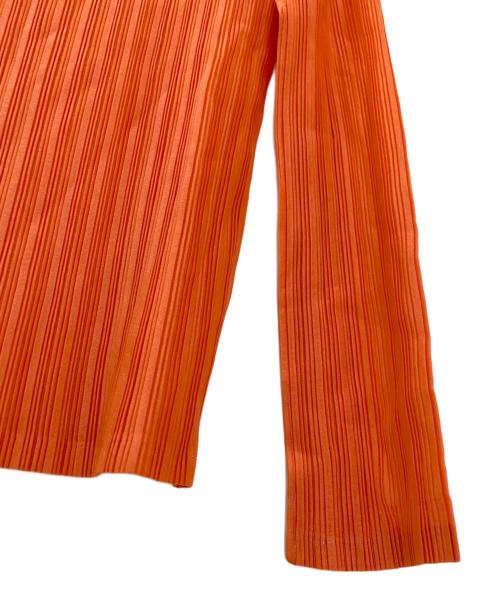 PLEATS PLEASE（プリーツプリーズ）PLEATS PLEASE (プリーツプリーズ) ボトルネックプリーツブラウス オレンジ サイズ:-の古着・服飾アイテム