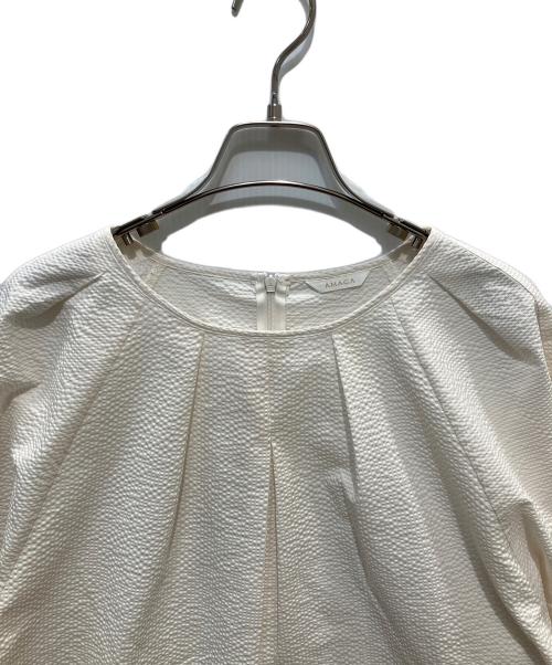 AMACA（アマカ）AMACA (アマカ) コットンサッカープルオーバーブラウス アイボリー サイズ:40の古着・服飾アイテム