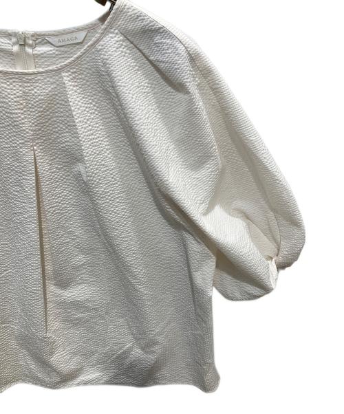 AMACA（アマカ）AMACA (アマカ) コットンサッカープルオーバーブラウス アイボリー サイズ:40の古着・服飾アイテム