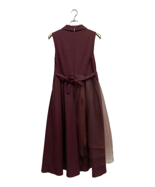 Ameri（アメリ）AMERI (アメリ) チュールドッキングワンピース ボルドー サイズ:記載なしの古着・服飾アイテム