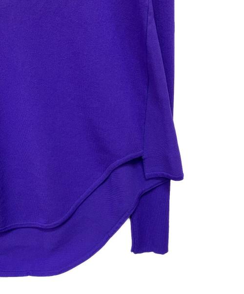 UN3D.（アンスリード）UN3D. (アンスリード) ラウンドヘムタートルニット パープル サイズ:SIZE 36の古着・服飾アイテム