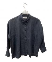 HUIS.（ハウス）の古着「ウォッシャブルウールワイドブラウス」｜ブラック