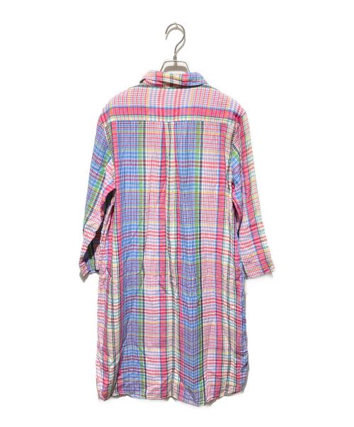 RALPH LAUREN（ラルフローレン）RALPH LAUREN (ラルフローレン) チェックシャツワンピース ピンク サイズ:Ｌの古着・服飾アイテム