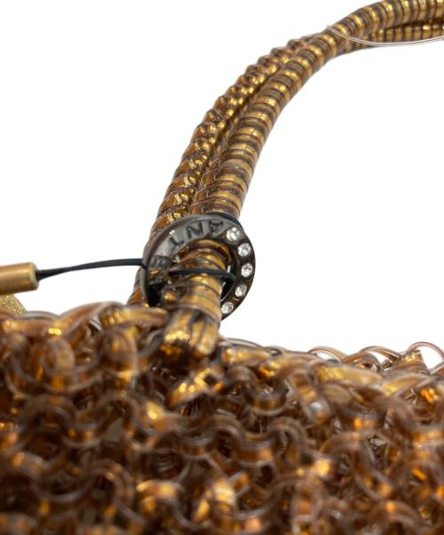 ANTEPRIMA（アンテプリマ）ANTEPRIMA (アンテプリマ) チャーム付 ワイヤーハンドバッグ ブラウンの古着・服飾アイテム