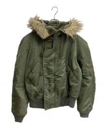 ALPHA INDUSTRIES（アルファインダストリーズ）の古着「ATTACHED HOOD N-2B」｜グリーン