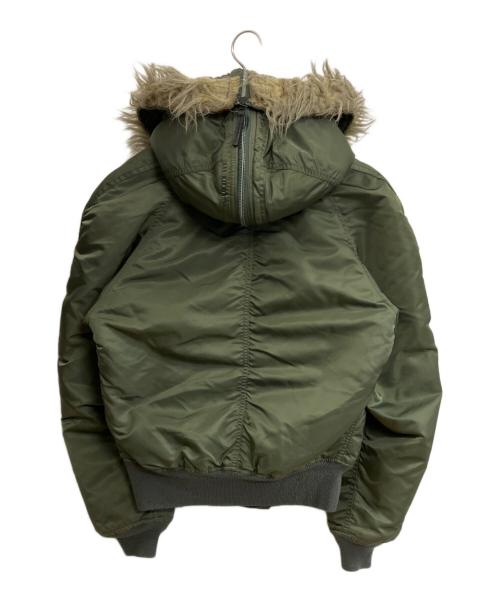 ALPHA INDUSTRIES（アルファインダストリーズ）ALPHA INDUSTRIES (アルファインダストリーズ) ATTACHED HOOD N-2B グリーン サイズ:MEDIUMの古着・服飾アイテム