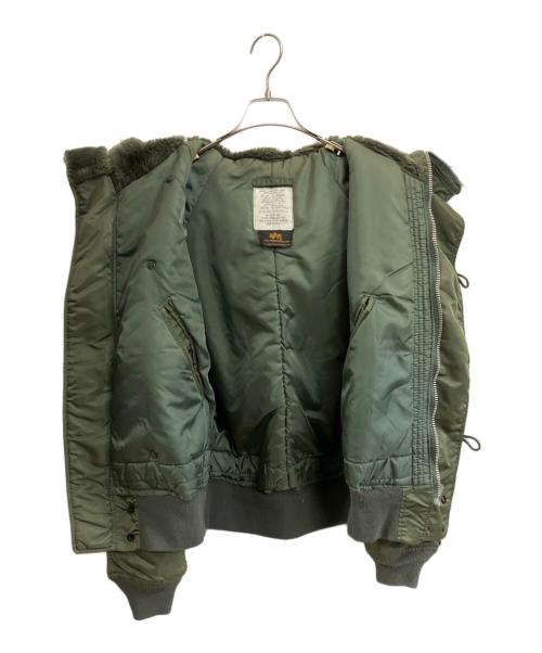 ALPHA INDUSTRIES（アルファインダストリーズ）ALPHA INDUSTRIES (アルファインダストリーズ) ATTACHED HOOD N-2B グリーン サイズ:MEDIUMの古着・服飾アイテム