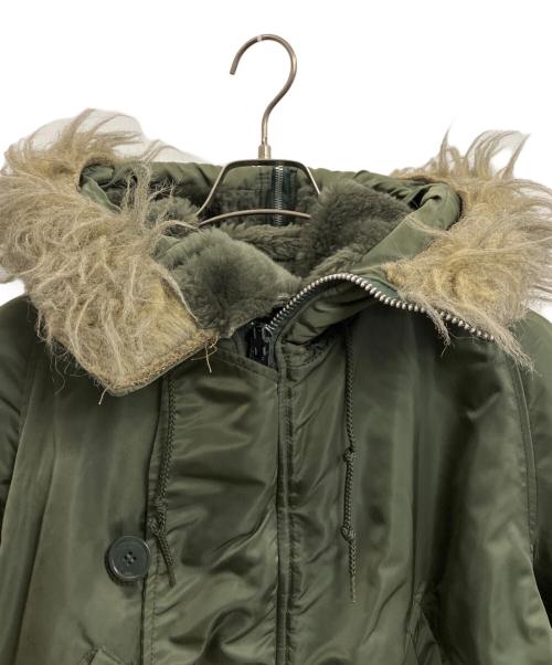 ALPHA INDUSTRIES（アルファインダストリーズ）ALPHA INDUSTRIES (アルファインダストリーズ) ATTACHED HOOD N-2B グリーン サイズ:MEDIUMの古着・服飾アイテム