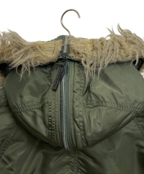 ALPHA INDUSTRIES（アルファインダストリーズ）ALPHA INDUSTRIES (アルファインダストリーズ) ATTACHED HOOD N-2B グリーン サイズ:MEDIUMの古着・服飾アイテム