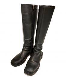 ALM.（アルム）の古着「EREBUS LEATHER LONG/エレバスレザーロング/ロングブーツ」｜ブラック