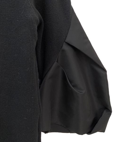 sacai（サカイ）sacai (サカイ) ナイロンツイルミックスコットンジャージープルオーバー ブラック サイズ:1の古着・服飾アイテム