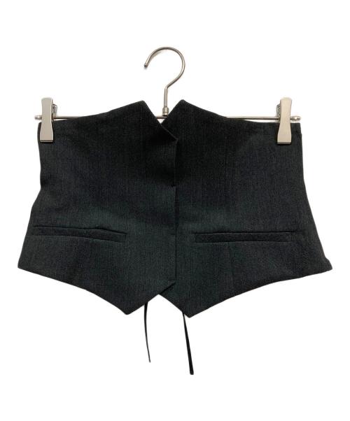 ALUNC（アルン）Alunc (アルン) コルセット付きタイトスカート チャコールグレー サイズ:36の古着・服飾アイテム