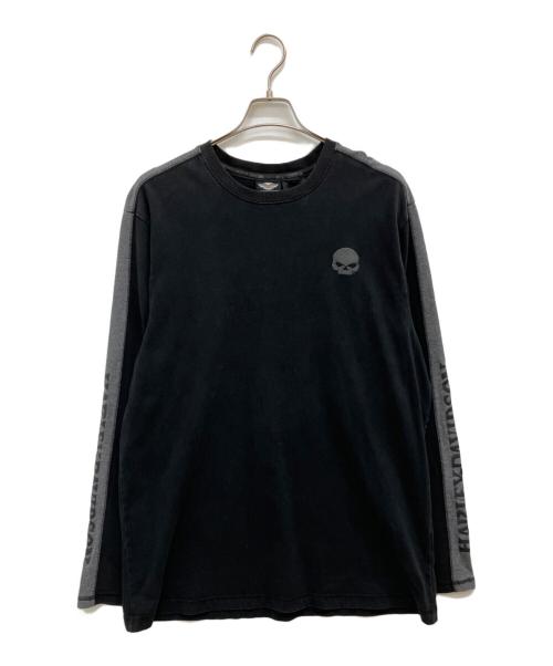 HARLEY-DAVIDSON（ハーレーダビッドソン）HARLEY-DAVIDSON (ハーレーダビッドソン) ロングスリーブTシャツ ブラック サイズ:XLの古着・服飾アイテム