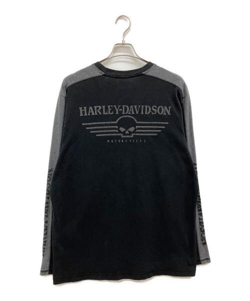 HARLEY-DAVIDSON（ハーレーダビッドソン）HARLEY-DAVIDSON (ハーレーダビッドソン) ロングスリーブTシャツ ブラック サイズ:XLの古着・服飾アイテム