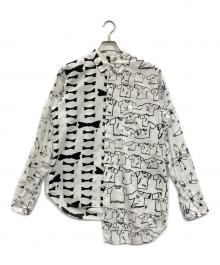 BLACK COMME des GARCONS（ブラックコムデギャルソン）の古着「ドッキングシャツ」｜ホワイト