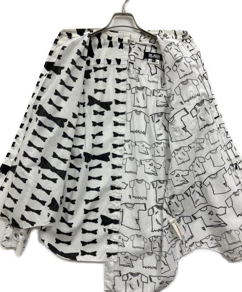 BLACK COMME des GARCONS（ブラックコムデギャルソン）BLACK COMME des GARCONS (ブラックコムデギャルソン) ドッキングシャツ ホワイト サイズ:Lの古着・服飾アイテム