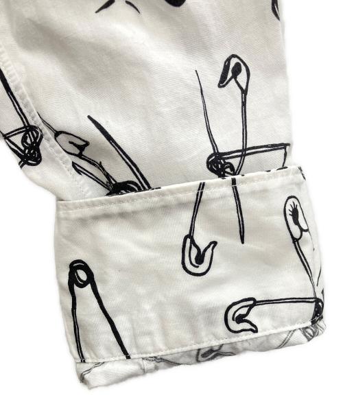 BLACK COMME des GARCONS（ブラックコムデギャルソン）BLACK COMME des GARCONS (ブラックコムデギャルソン) ドッキングシャツ ホワイト サイズ:Lの古着・服飾アイテム