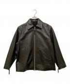 BEAUTY&YOUTHビューティーアンドユース）の古着「シープレザー フロントジップ ジャケット」｜ブラック