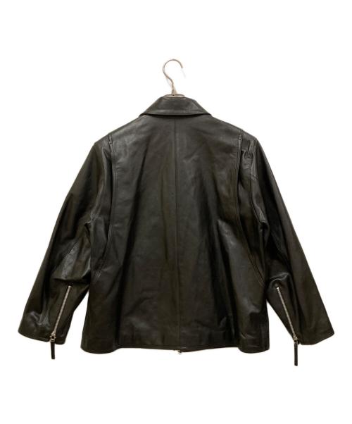 BEAUTY&YOUTH（ビューティーアンドユース）BEAUTY&YOUTH (ビューティーアンドユース) シープレザー フロントジップ ジャケット ブラック サイズ:Sの古着・服飾アイテム