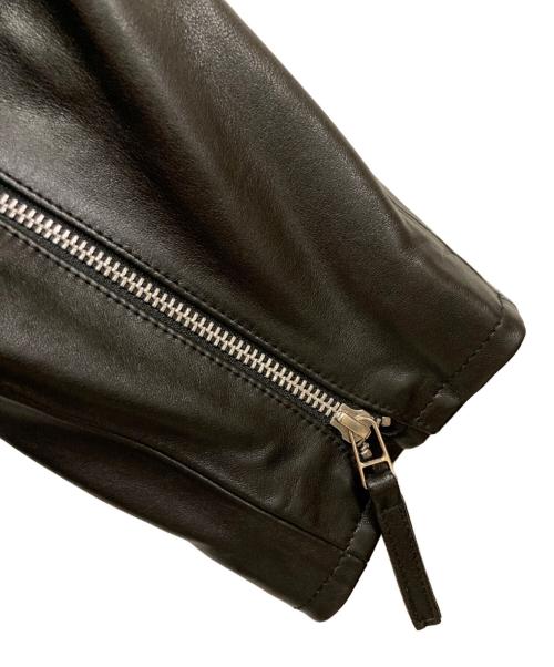 BEAUTY&YOUTH（ビューティーアンドユース）BEAUTY&YOUTH (ビューティーアンドユース) シープレザー フロントジップ ジャケット ブラック サイズ:Sの古着・服飾アイテム