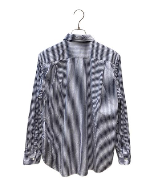 PLAY COMME des GARCONS（プレイコムデギャルソン）PLAY COMME des GARCONS (プレイコムデギャルソン) Stripe Shirt With Black Emblem Pattern A ネイビー サイズ:Sの古着・服飾アイテム