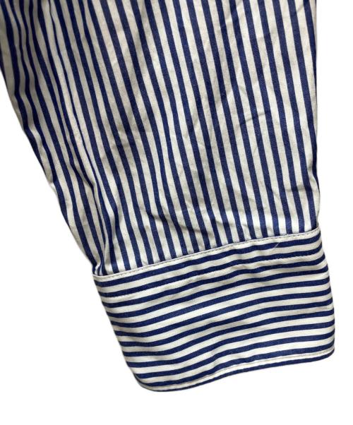 PLAY COMME des GARCONS（プレイコムデギャルソン）PLAY COMME des GARCONS (プレイコムデギャルソン) Stripe Shirt With Black Emblem Pattern A ネイビー サイズ:Sの古着・服飾アイテム