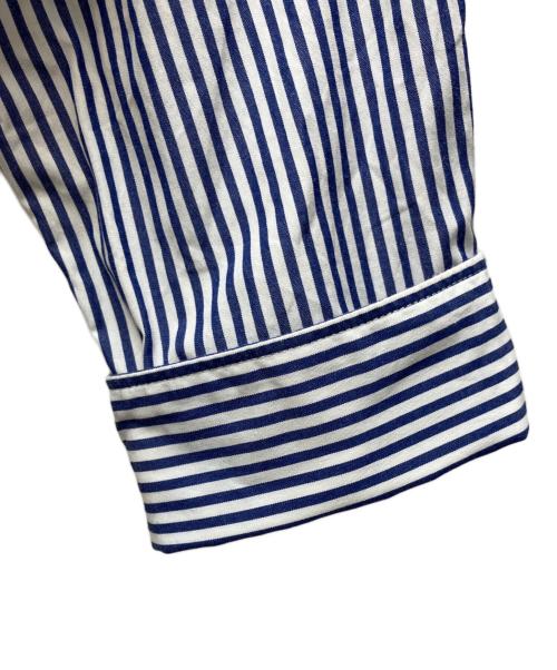 PLAY COMME des GARCONS（プレイコムデギャルソン）PLAY COMME des GARCONS (プレイコムデギャルソン) Stripe Shirt With Black Emblem Pattern A ネイビー サイズ:Sの古着・服飾アイテム
