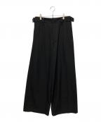 LEMAIREルメール）の古着「WOOL MAXI UTILITY PANTS(ウールマキシユーティリティーパンツ)/ワイドスラックス」｜ブラック