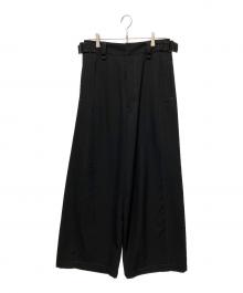 LEMAIRE（ルメール）の古着「WOOL MAXI UTILITY PANTS(ウールマキシユーティリティーパンツ)/ワイドスラックス」｜ブラック