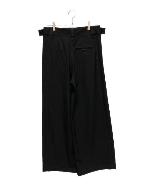 LEMAIRE（ルメール）LEMAIRE (ルメール) WOOL MAXI UTILITY PANTS(ウールマキシユーティリティーパンツ)/ワイドスラックス ブラック サイズ:46の古着・服飾アイテム