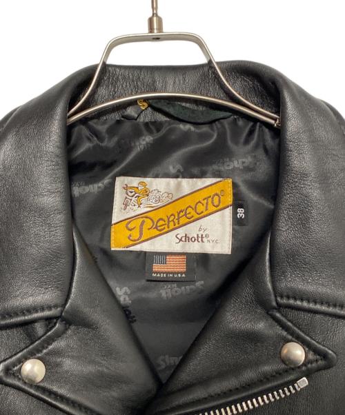 Schott（ショット）Schott (ショット) MARKA (マーカ) ONLY ARK (オンリーアーク) DOUBLE RIDERS JACKET ブラック サイズ:38の古着・服飾アイテム