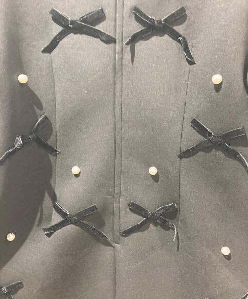 CHESTY（チェスティ）CHESTY (チェスティ) ベロアリボンパールワンピース ブラックの古着・服飾アイテム