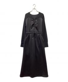 Ameri（アメリ）の古着「UND DOCKING DESIGN SWEAT DRESS」｜ブラック