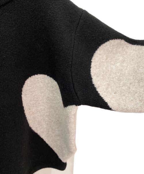 NKNIT（ンニット）NKNIT (ンニット) pattern knit NKNIT ブラック×ベージュの古着・服飾アイテム