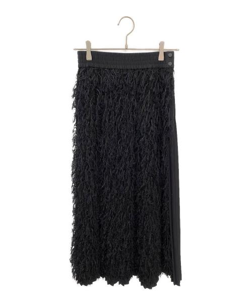 HYKE（ハイク）HYKE (ハイク) FRINGE SKIRT ブラック サイズ:2の古着・服飾アイテム