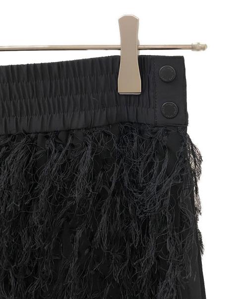 HYKE（ハイク）HYKE (ハイク) FRINGE SKIRT ブラック サイズ:2の古着・服飾アイテム