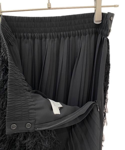 HYKE（ハイク）HYKE (ハイク) FRINGE SKIRT ブラック サイズ:2の古着・服飾アイテム