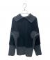 ENFOLD（エンフォルド）の古着「ダブルクロス ニットレイヤードPULLOVER」｜グレー×ブラック