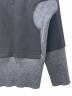 中古・古着 ENFOLD (エンフォルド) ダブルクロス ニットレイヤードPULLOVER グレー×ブラック サイズ:38：13000円