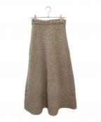 MADISON BLUEマディソンブルー）の古着「ウールフレアスカート」｜ベージュ