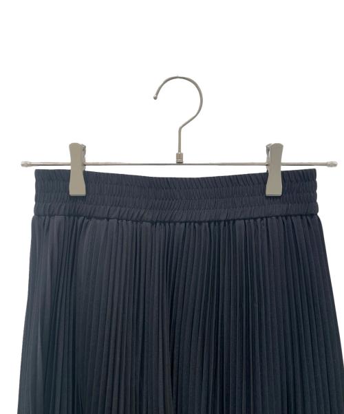 HYKE（ハイク）HYKE (ハイク) TAFFETA×FAUX LEATHER PLEATED SKIRT ブラック サイズ:1の古着・服飾アイテム